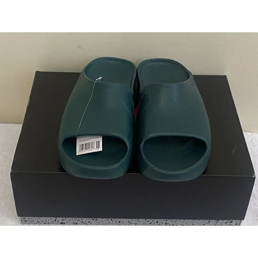 Jordan Post Slide Industrial Green Lifestyle Slip On Comfy Sandals Men’s Size 11 - Picture 2 of 4